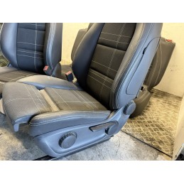 Tappezzeria Mercedes Classe A W176 mista pelle tessuto ricami bianco sport  B3347
