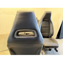 Tappezzeria Mercedes Classe A W176 mista pelle tessuto ricami bianco sport  B3347