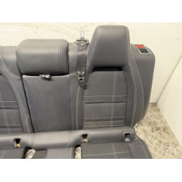 Tappezzeria Mercedes Classe A W176 mista pelle tessuto ricami bianco sport  B3347