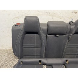 Tappezzeria Mercedes Classe A W176 mista pelle tessuto ricami bianco sport  B3347