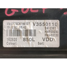 Contachilometri quadro strumenti Volkswagen Golf 5 V 1.9D 1K0920850L  A9854