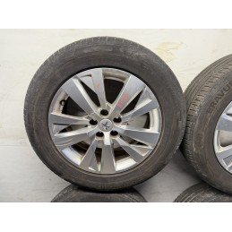 Set 4 cerchi in lega Peugeot 3008 5008 17 gomme DOT 2021usati  B3355