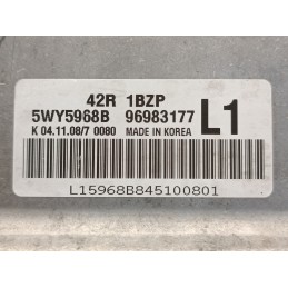 Centralina motore Chevrolet Aveo 1.2B Gpl 5WY5968B 96983177 B12D1  A9940