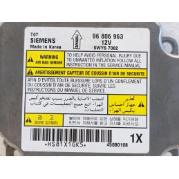 Centralina airbag Chevrolet Aveo 2006 2012 96806962 96806963  A9941