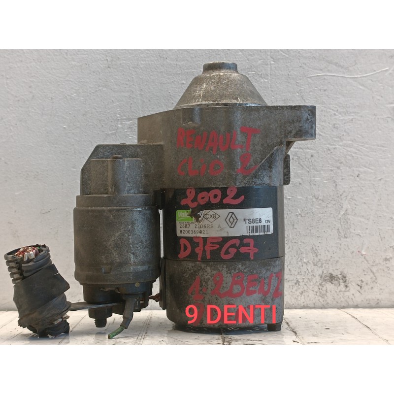 Motorino avviamento Renault Clio 2 1.2B Valeo 8200369521 D7F G7 A9968 Motorino avviamento Renault Clio 2 1.2B Valeo 8200369521 D7F G7 A9968