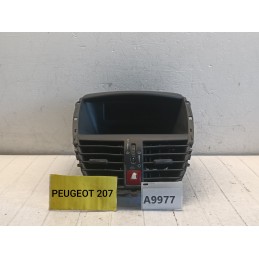 Bocchette aria centrali cruscotto display Peugeot 207 9656992377 2006 09  A9977