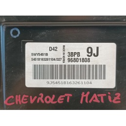 Centralina motore Chevrolet Matiz 1.0 benzina 96801808 5WY5451B  A4837