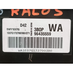 CHEVROLET KALOS CENTRALINA MOTORE ECU 96435559 5WY1E07G 1.2BEN/GPL B12S1  A5703