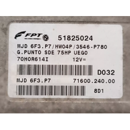 Centralina Motore Fiat Grande Punto 1.3 Multijet MJD6F3.P7 51825024  A7221