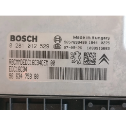 Centralina Motore Citroën C3 1.4 HDi Bosch 0281012529 9663475880 8HZ  A6658