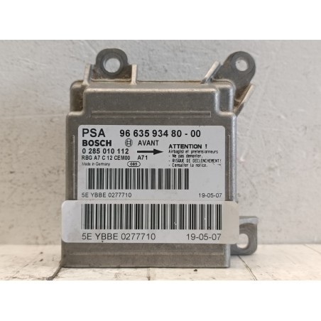 Centralina modulo airbag Peugeot 207 1 serie 9663593480 0285010112  A10020