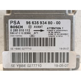 Centralina modulo airbag Peugeot 207 1 serie 9663593480 0285010112  A10020