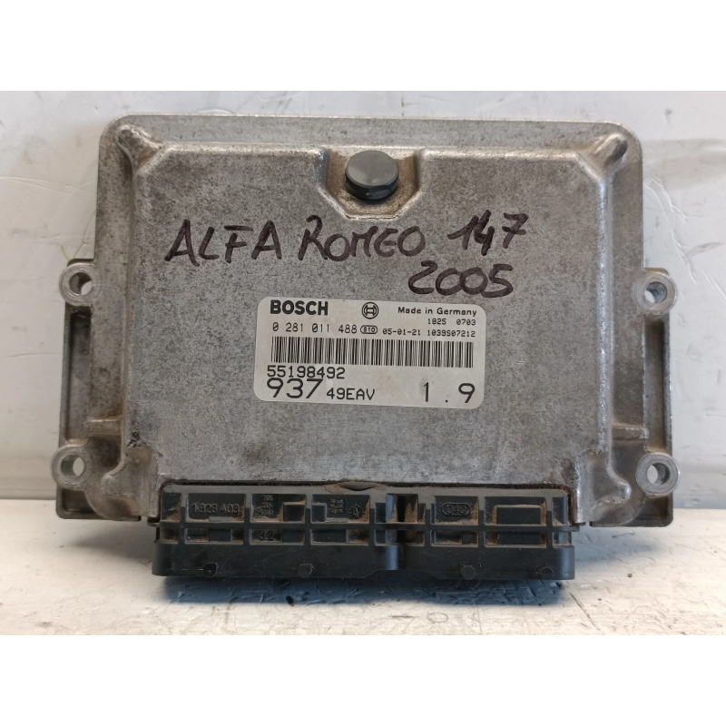 Centralina Motore Alfa Romeo 147 1.9 JTD 55198492 Bosch 0281011488  A4824