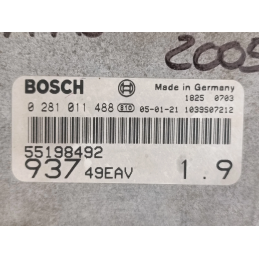 Centralina Motore Alfa Romeo 147 1.9 JTD 55198492 Bosch 0281011488  A4824
