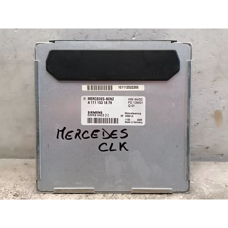 CENTRALINA MOTORE MERCEDES CLK W208 2.0B 1997 2003 A1111531879 A6301 CENTRALINA MOTORE MERCEDES CLK W208 2.0B 1997 2003 A1111531879 A6301
