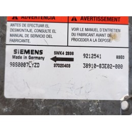 Centralina airbag Siemens Opel Agila A 2000 2008 9212541  A10092