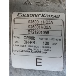 Compressore aria condizionata Nissan Micra K13 2010 2016 926001HD5A  A10496