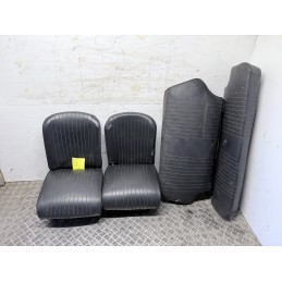 Tappezzeria Sedili Completa Fiat 500 Epoca F L R In Pelle Con Difetti  B3606