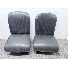Tappezzeria Sedili Completa Fiat 500 Epoca F L R In Pelle Con Difetti  B3606