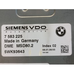 Centralina iniezione motore Bmw serie 3 E90 7583225 2.0B N43B20A  A10680