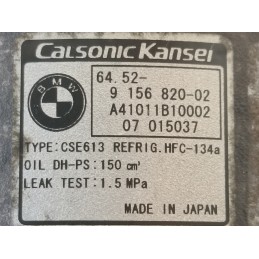 Compressore aria condizionata Bmw 320i E90 E91 2.0B 64529156820  A10711