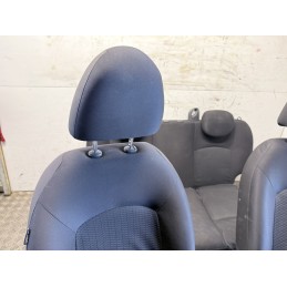 Tappezzeria Completa Nissan Micra K13 Tessuto Nero Buono Stato Usata  B3626