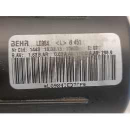 Ventola interna abitacolo aria resistenza Smart fortwo 451 Behr L0984  A10529