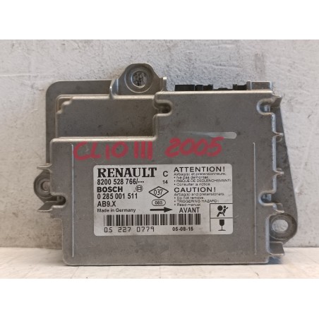 Centralina modulo airbag Renault Clio 3 serie 8200528766 0285001511  A10759