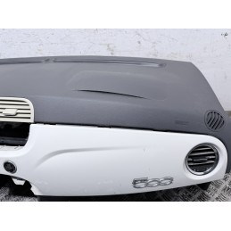 Kit Airbag Completo Fiat 500 Cruscotto Beige Panna Volante Cinture  b3794