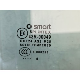 Vetro scendente finestrino anteriore destro Smart Fortwo 451 2007 2014  A11130