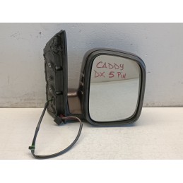 Specchietto retrovisore destro 5 pin Volkswagen Caddy 3 serie 2006 in poi  A11154
