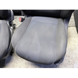 Tappezzeria Completa Lancia Ypsilon 3 Serie Tessuto Nero Ricami Blu  B3834