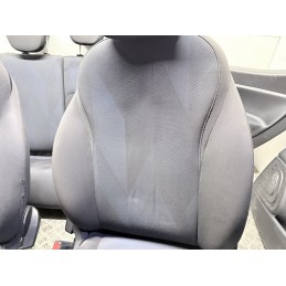Tappezzeria Completa Lancia Ypsilon 3 Serie Tessuto Nero Ricami Blu  B3834