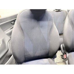 Tappezzeria Completa Lancia Ypsilon 3 Serie Tessuto Nero Ricami Blu  B3834