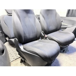 Tappezzeria Completa Lancia Ypsilon 3 Serie Tessuto Nero Ricami Blu  B3834