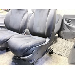 Tappezzeria Completa Lancia Ypsilon 3 Serie Tessuto Nero Ricami Blu  B3834