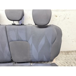 Tappezzeria Completa Lancia Ypsilon 3 Serie Tessuto Nero Ricami Blu  B3834