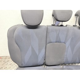 Tappezzeria Completa Lancia Ypsilon 3 Serie Tessuto Nero Ricami Blu  B3834