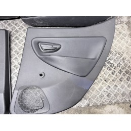 Tappezzeria Completa Lancia Ypsilon 3 Serie Tessuto Nero Ricami Blu  B3834