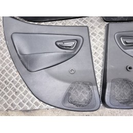 Tappezzeria Completa Lancia Ypsilon 3 Serie Tessuto Nero Ricami Blu  B3834