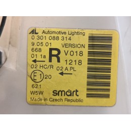 Faro fanale anteriore destro goccia Smart fortwo 450 1997 2001  A11264