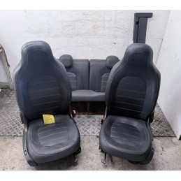 Tappezzeria Sedili Pelle Nera Riscaldabili Smart ForFour 453 Anteriori Posteriori  B3905