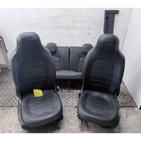 Tappezzeria Sedili Pelle Nera Riscaldabili Smart ForFour 453 Anteriori Posteriori  B3905