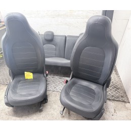 Tappezzeria Sedili Pelle Nera Riscaldabili Smart ForFour 453 Anteriori Posteriori  B3905