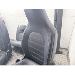 Tappezzeria Sedili Pelle Nera Riscaldabili Smart ForFour 453 Anteriori Posteriori  B3905