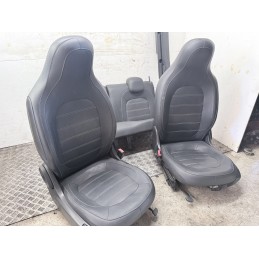 Tappezzeria Sedili Pelle Nera Riscaldabili Smart ForFour 453 Anteriori Posteriori  B3905