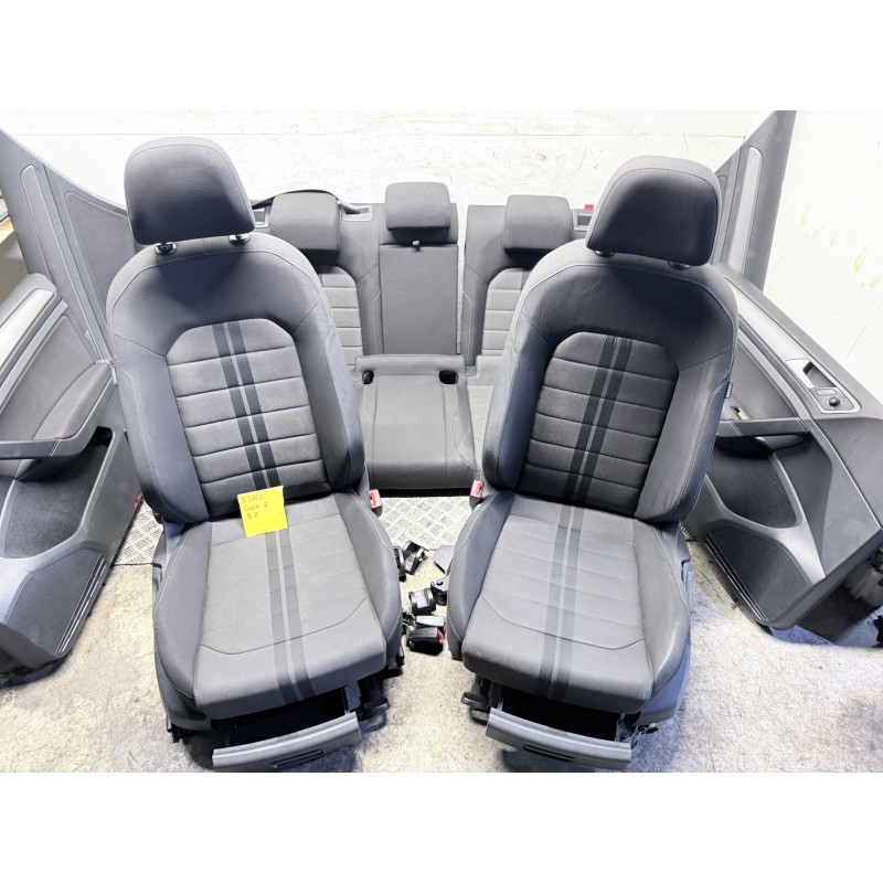 Tappezzeria Completa Volkswagen Golf 7 Tessuto Grigio Con Pannelli Interni  B3841